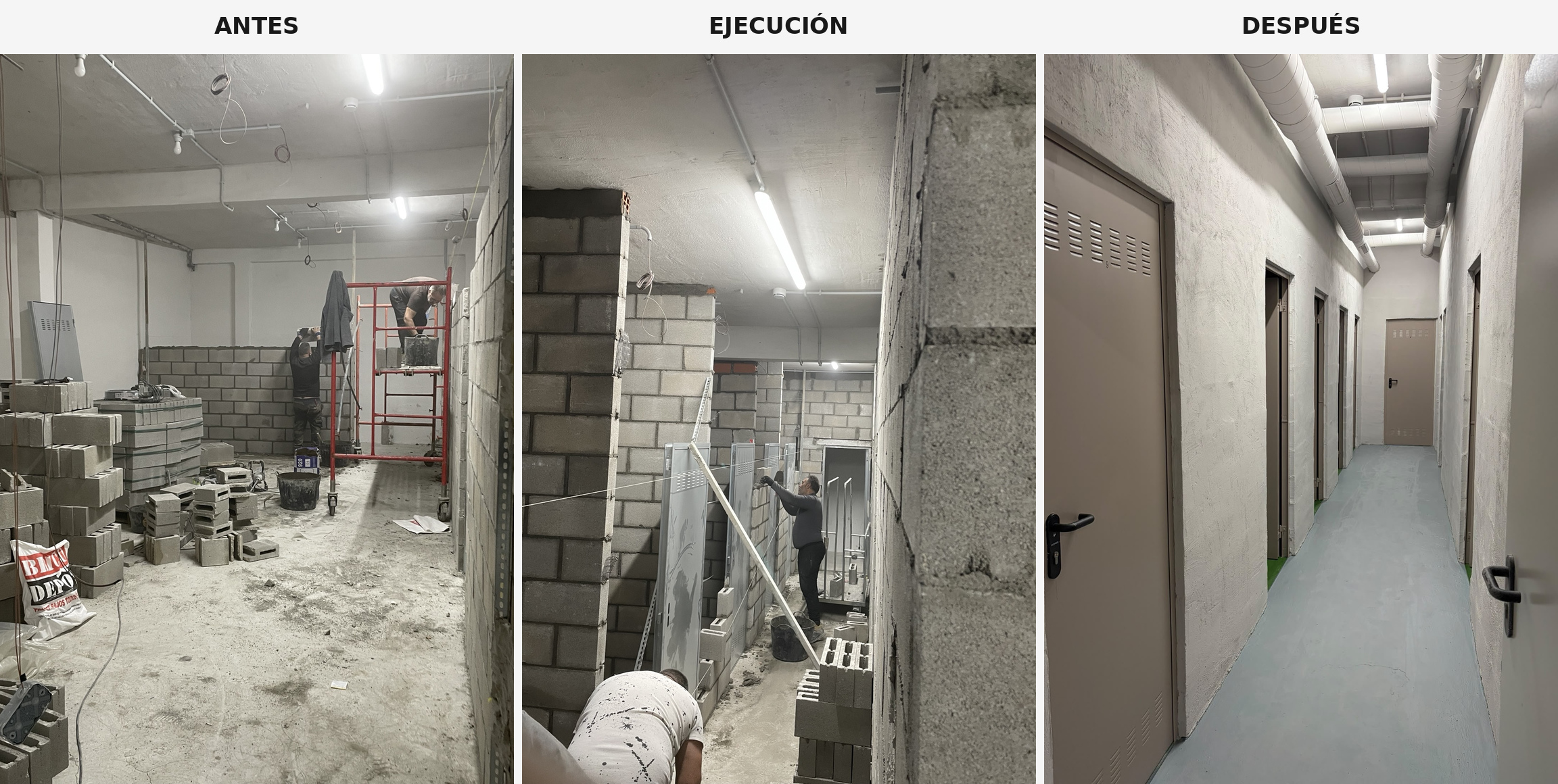 Proceso de ejecución de trasteros realizado por A27 Reformas
